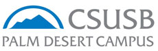 This image logo is used for California State University, San Bernardino Palm Desert Campus link button